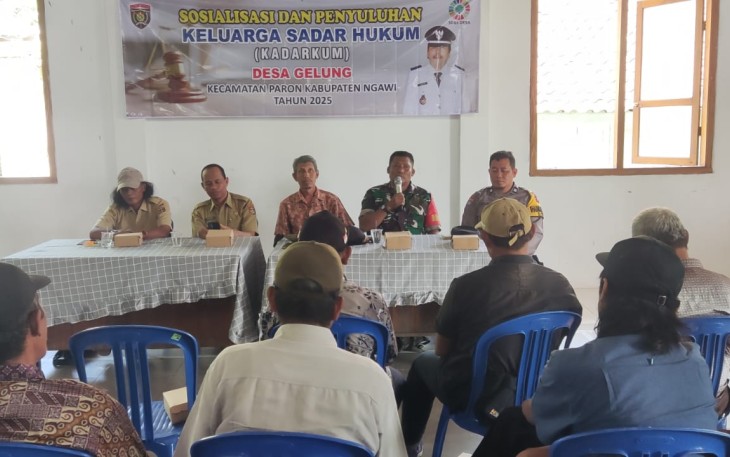 Babinsa Koramil 02/Paron Hadiri Sosialisasi Kadarkum