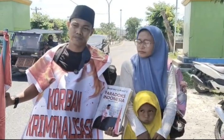 Mahmudin saat Aksi Jalan Kaki Tanjungbalai-Mabes Polri
