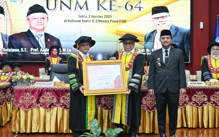 Mendikdasmen, Abdul Mu’ti dalam Dies Natalis ke-64 Universitas Negeri Makassar (UNM), Kamis (1/8).