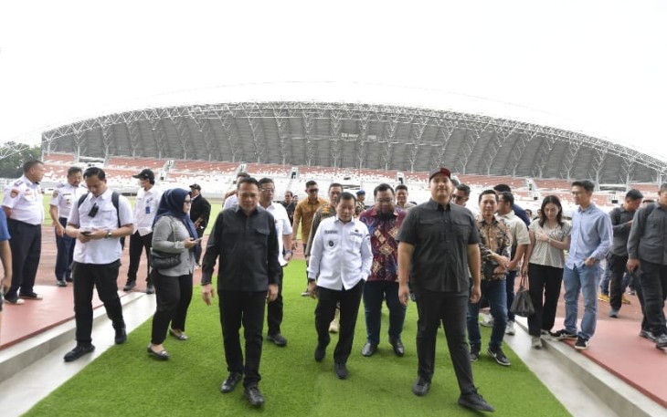 Menpora Dito saat Tinjau Jakabaring Sport City, Rabu (12/2).