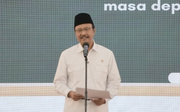 Menteri Sosial Saifullah Yusuf (Gus Ipul) di Pusat Pendidikan, Pelatihan dan Pengembangan Profesi (Pusdiklatbangprof) Kemensos, Jakarta, Rabu (3/9/2025). 