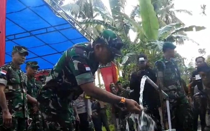 Pangdam XV/Pattimura saat Tinjau Lokasi TMMD ke-123 Kodim 1510/Sula