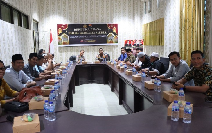 Polres Natuna saat Gelar Buka Puasa Bersama Media