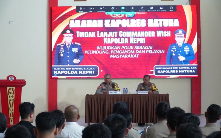 Kapolres Natuna, AKBP Nanang Budi Santosa, S.I.K., memimpin rapat koordinasi 
