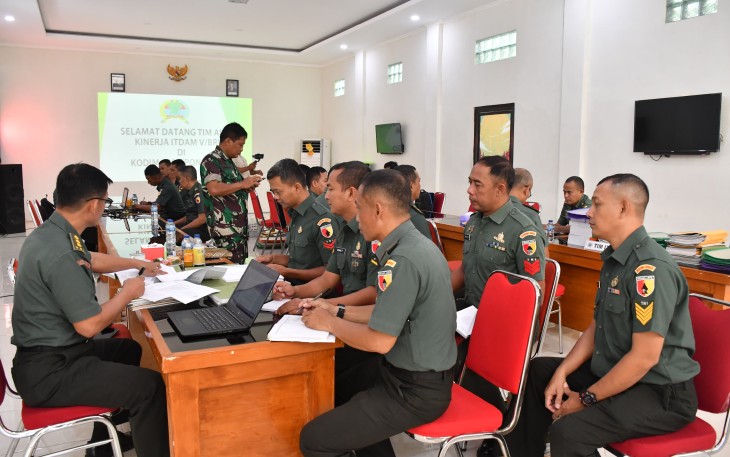 Kodim Ponorogo Terima Tim Wasrik Audit Kinerja TW. II dari Itdam V/Brawijaya