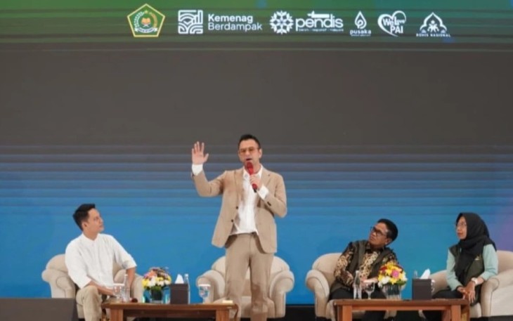 Utusan Khusus Presiden, Raffi Ahmad dalam Kongres Rohis Nasional 2025, Kamis (13/11/2025).
