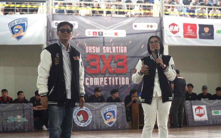 Sambutan Rektor UKSW dalam opening ceremony ajang 3x3 Basketball Competition 2025, Kamis (31_10_2025) di GOR Sekolah Kristen Satya Wacana.jpg