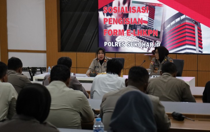 Seksi Pengawasan Polres Sukoharjo Sosialisasi LHKPN