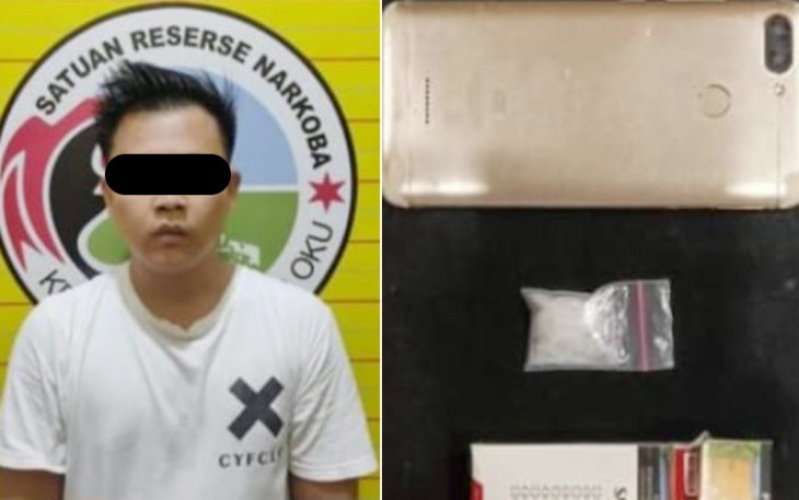 Tersangka dan barang bukti saat diamankan