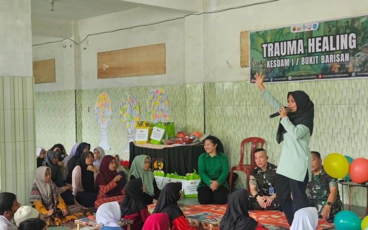 Trauma Healing Anak Korban Banjir di Medan