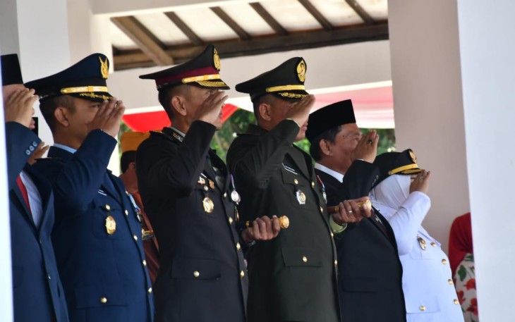 Upacara Pengibaran Bendera Detik-Detik Proklamasi Peringatan ke-80 Kemerdekaan RI