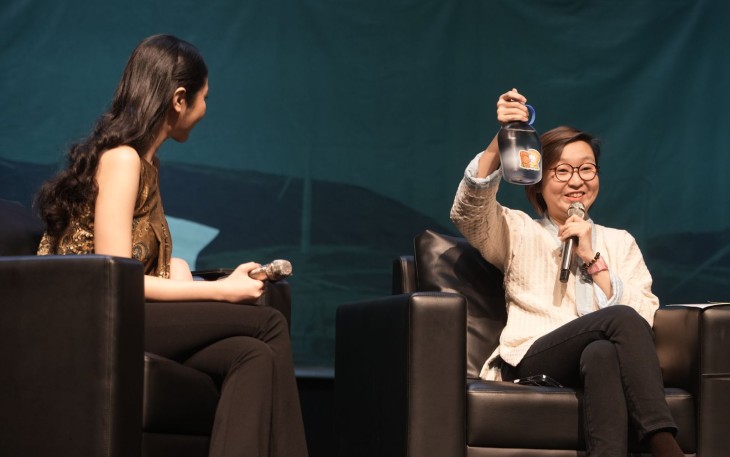  Wamen Ekraf Irene saat menjadi salah satu pembicara dalam Green Impact Festival 2025 yang digelar di Djakarta Theater Ballroom pada Kamis, 24 Juli 2025.