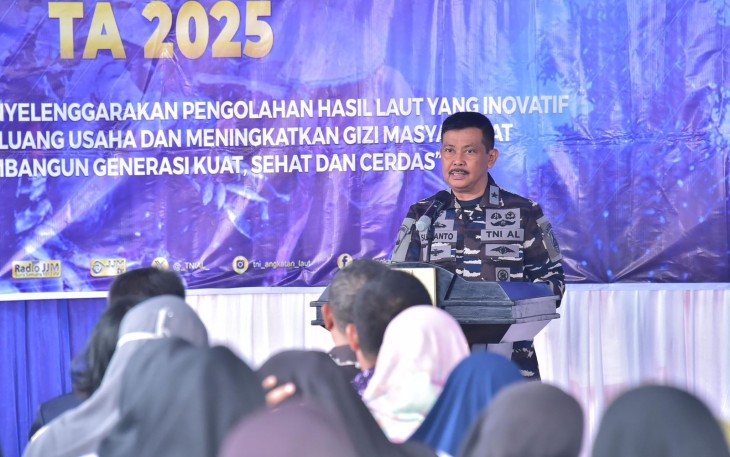 TNI AL Gelar Sosialisasi Pengolahan Hasil Laut 