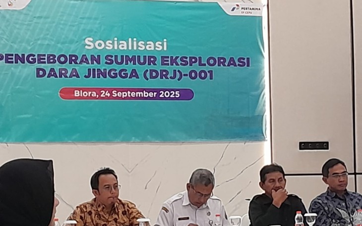Pertamina EP saat sosialisasi dengan Forkopimda Blora terkait pengeboran sumur eksplorasi Dara Jingga 001