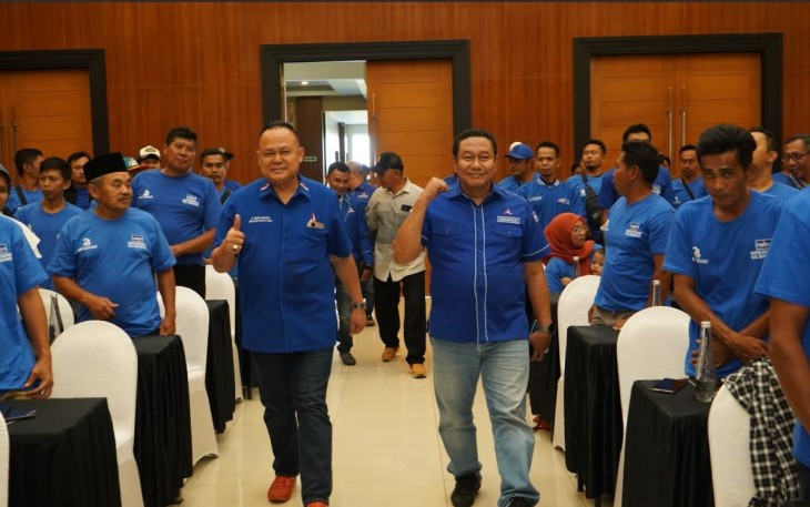 dokter Agung Mulyono, yang juga Ketua Fraksi Demokrat DPRD Jatim , hadir memberikan sambutan mewakili Ketua DPD Demokrat Jatim Emil Elestianto Dardak. 