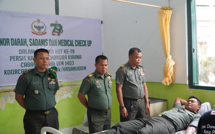 Kodim 1403/Palopo Gelar Bakti Sosial Donor Darah  