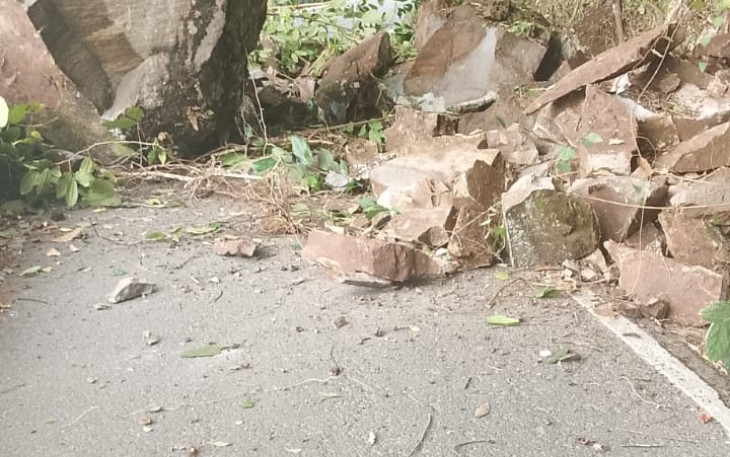 Longsor Tebing Batu di Ponorogo