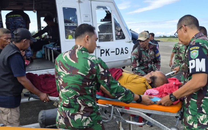 Proses Evakuasi Pasien Darurat Gunakan Helikopter dari Bener Meriah ke Banda Aceh