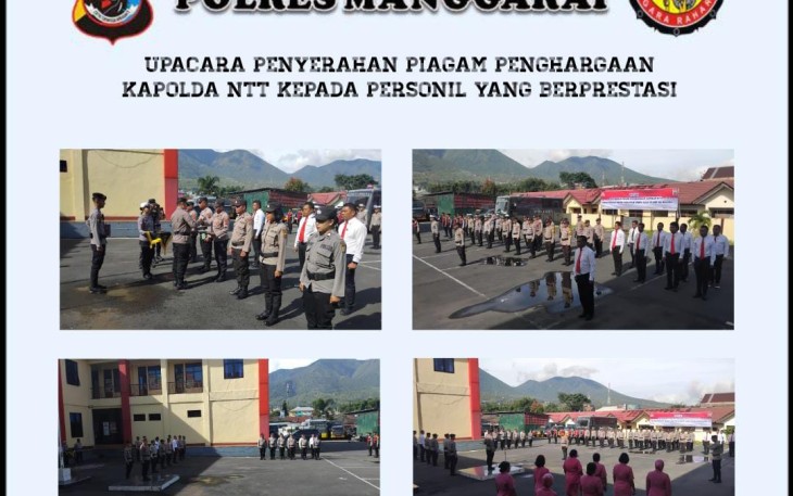 Kapolres Manggarai AKBP Hendri Syaputra Beri Piagam Penghargaan Terhadap 14 Personilnya