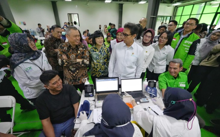 Menteri Perhubungan Dudy Purwagandhi mendukung langkah Kementerian Kesehatan yang melaksanakan program cek kesehatan gratis kepada pengemudi transportasi online