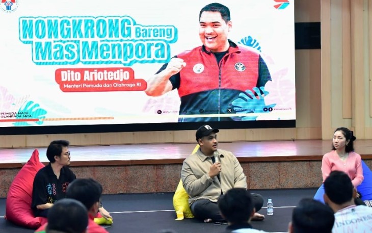Menpora Dito saat menghadiri SIGMA 2025 di Auditorium Wisma Menpora, Kemenpora, Senayan, Jakarta, Rabu (5/2).