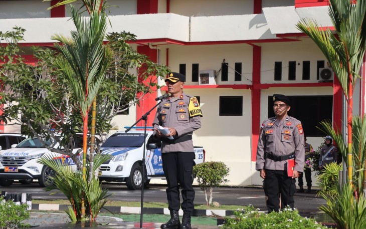 Polres Natuna Laksanakan Gelar Apel Pasukan Operasi Keselamatan Seligi 2025 Jelang Idul Fitri 1446 H