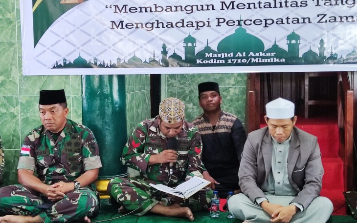 Kodim 1710/Mimika Gelar Peringatan Isra Mi'raj Nabi Muhammad SAW
