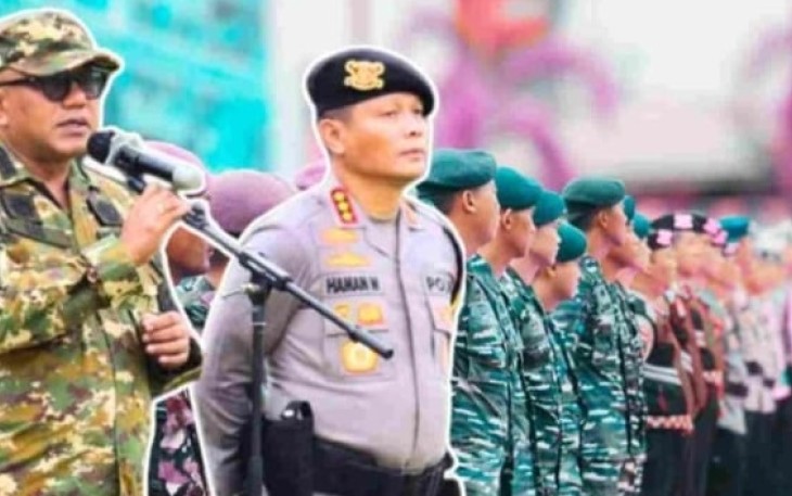 Apel Gelar Pasukan Operasi Kepolisian Terpusat “Lilin Seligi 2025” yang digelar Polresta Tanjungpinang di Lapangan Bhayangkara, Jumat (19/12).