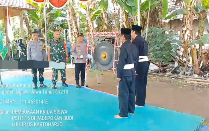 Jaga Tradisi Warisan Budaya,Babinsa Koramil 0805/01 Ngawi Hadiri Krida Siswa Tahun 2025 PSHT Cabang Ngawi