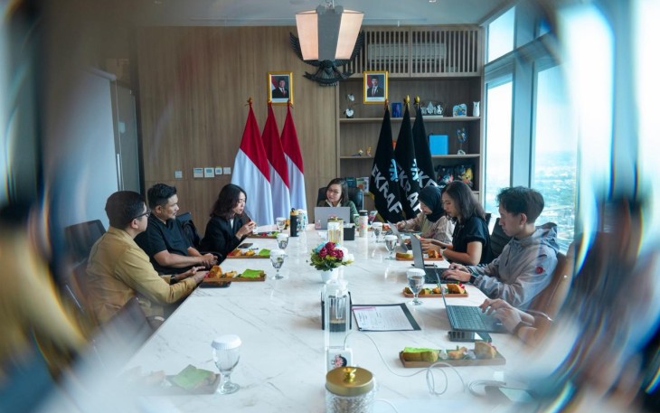 Wakil Menteri Ekonomi Kreatif, Irene Umar, menerima audiensi Voice Institute Indonesia (VII) di Kantor Kementerian Ekraf, Jakarta, Kamis (5/2/2026)