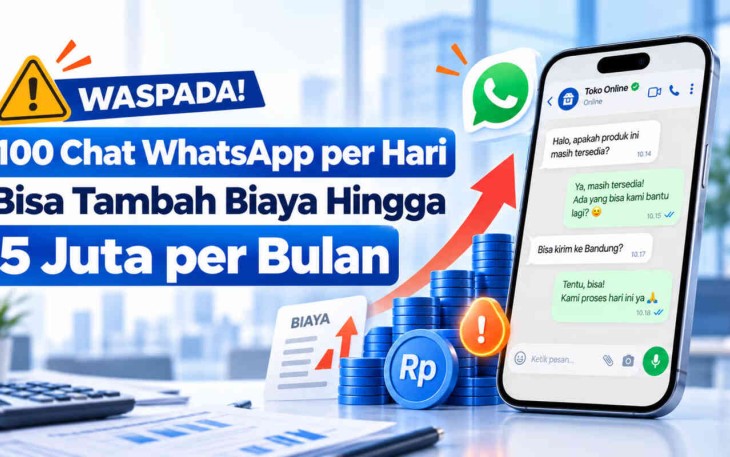 100 Chat WhatsApp per Hari Bisa Tambah Biaya hingga Rp5 Juta per Bulan?
