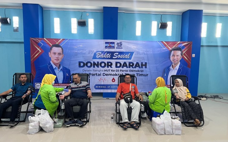 DPD Partai Demokrat Jatim gelar donor darah