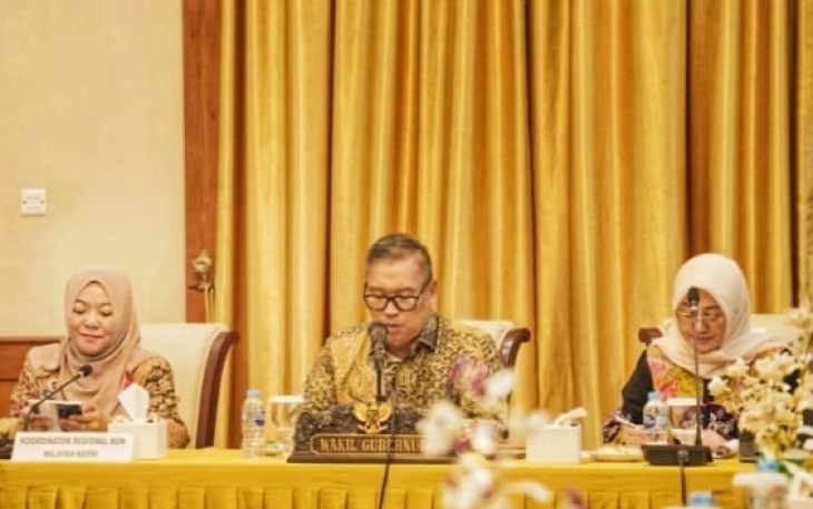 Wagub Nyanyang dalam Rapat Evaluasi Pelaksanaan MBG Provinsi Kepulauan Riau yang digelar di Gedung Daerah, Tanjungpinang, Kamis (5/2/2026).