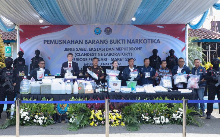 BNN RI Musnahkan 35 KG Barang Bukti Narkotika Hasil Ungkap Kasus di Bandara dan Clandestine Laboratory di Bali 