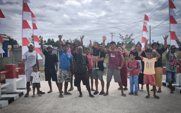 Warga Kampung Jimbi Sambut Gembira Rampungnya Pembangunan Jembatan Beton