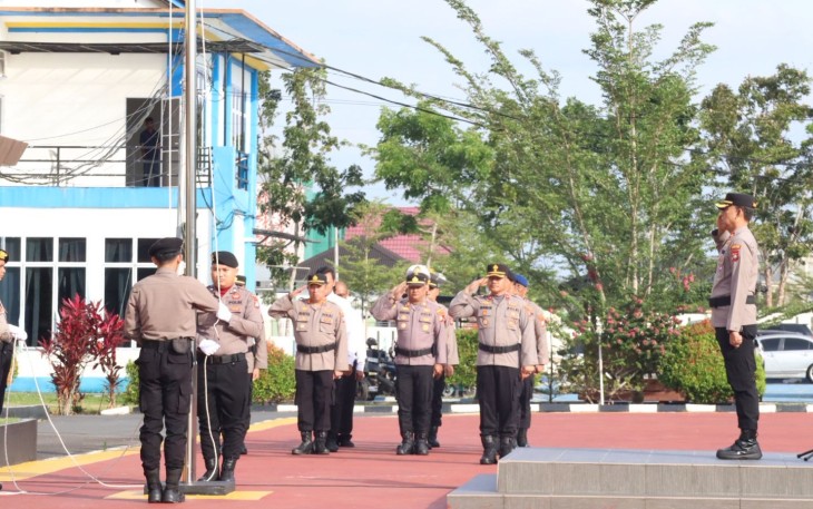 Upacara Hari Kesadaran Nasional di Polres Bintan,