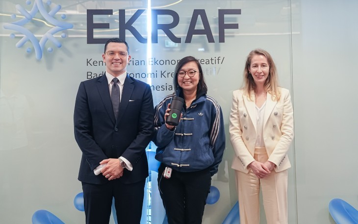 Wakil Menteri Ekonomi Kreatif, Irene Umar,  menerima audiensi Spotify di Kantor Kementerian Ekraf, Jakarta, Jumat (13/2/2026)