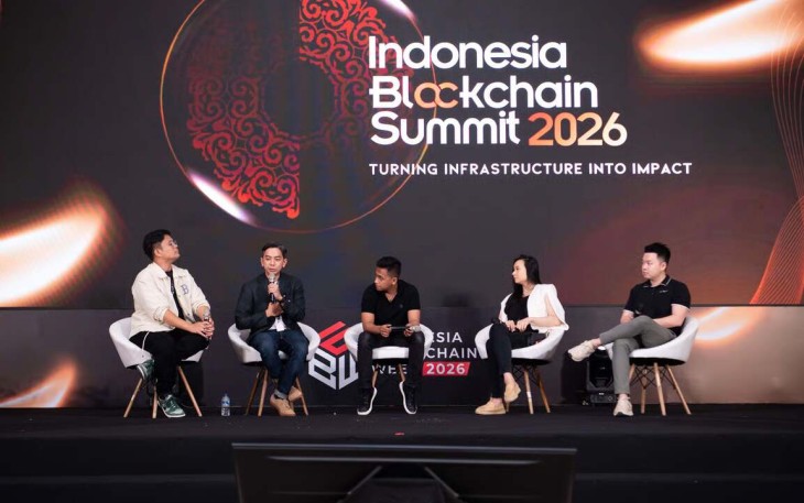 CEO dan Founder FLOQ, Yudhono Rawis pada Indonesia Blockchain Summit 2026