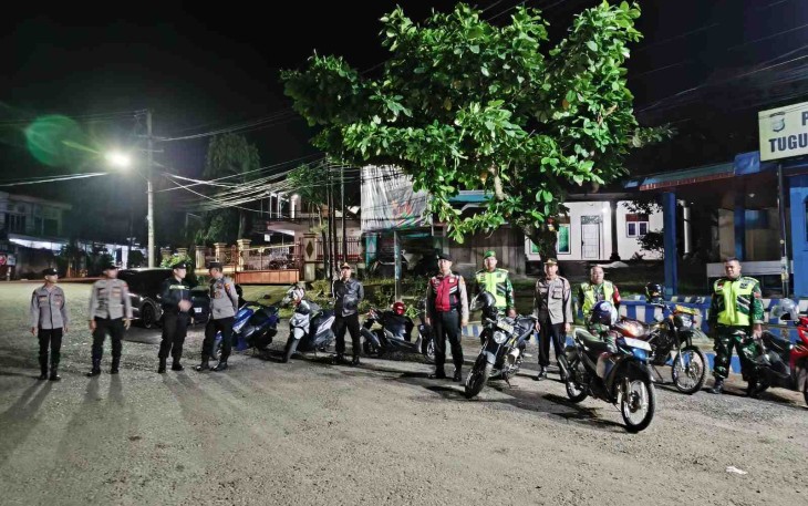 Patroli malam wilayah Kodim 0412/LU, Sabtu (10/1)