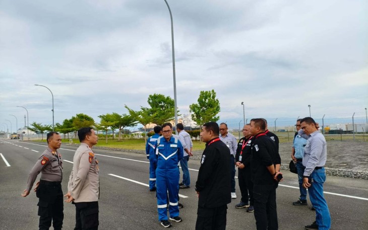 Supervisi Baharkam Polri di PT Donggi Senoro LNG, Sulawesi Tengah, Selasa (13/1)