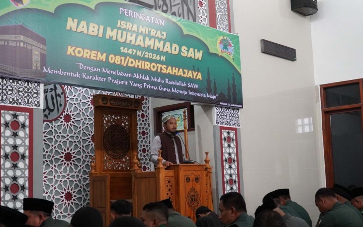 Peringatan Isra Mikraj Korem 081/DSJ, Kamis (22/1)