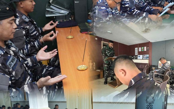 Doa bersama prajurit Kolinlamil 
