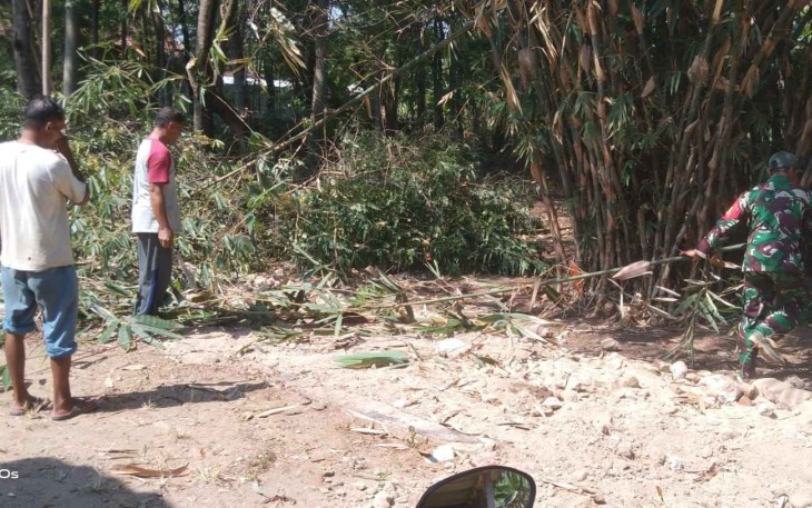 Potong bambu di wilayah desa binaan 