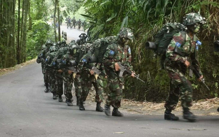 Long march 18 Km Prasis Semaba PK TNI AU, Selasa (21/4)