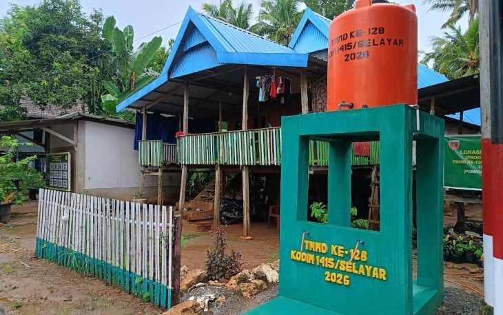 Tower toren air TMMD ke-128 Kodim Selayar
