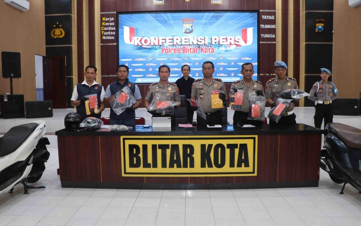 Konferensi pers Polres Blitar Kota
