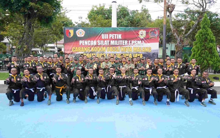 Foto bersama uji petik PSM di makodim 0833/Kota Malang, Kamis (2/7)