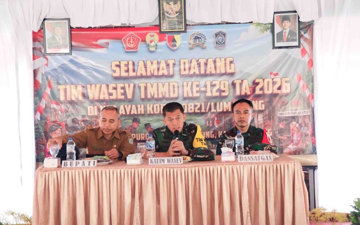 Ketua Tim Wasev TMMD ke-129, Ir Pusterad, Brigjen TNI Mukhlis 