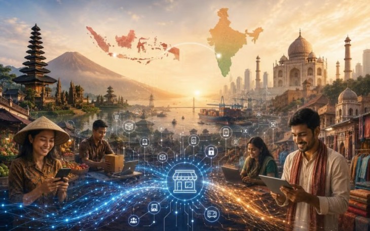 Dua Demokrasi, Satu Ruang Digital Bersama: Makna Kunjungan Modi ke Jakarta bagi Pedagang Kecil dan Konsumen Indonesia