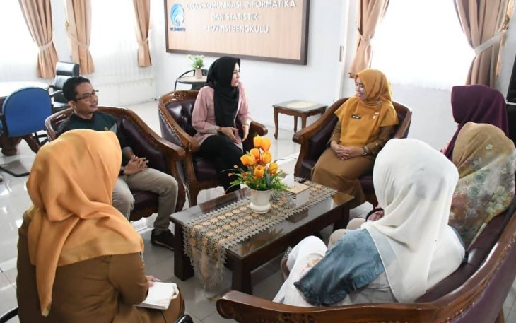 Kadis Kominfo Kota Bengkulu dan Tim Lakukan Kunjungan di Kominfo Provinsi Bengkulu /Foto : MC 